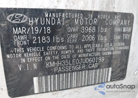 2018 Hyundai Elantra Gt from USA, damaged, VIN KMHH35LE0JU060199